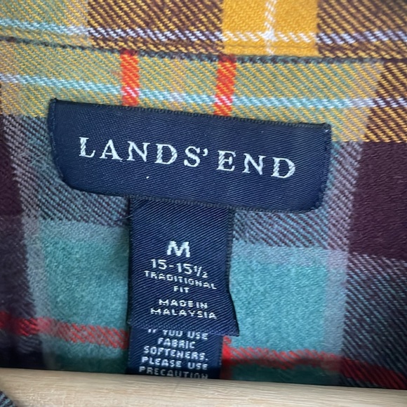 Lands End Plaid Button Down - Picture 4 of 6